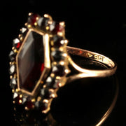 Antique Victorian Bohemian Garnet Ring Circa 1900