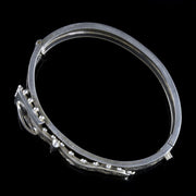 Antique Victorian Buckle Bangle Sterling Silver Dated Birmingham 1888