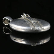 Antique Victorian Buckle Locket Silver Circa 1870