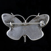 Antique Victorian Butterfly Winged Silver Butterfly Brooch Circa 1900