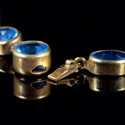 Antique Victorian Czech Blue Paste Necklace 18Ct Silver Circa 1860