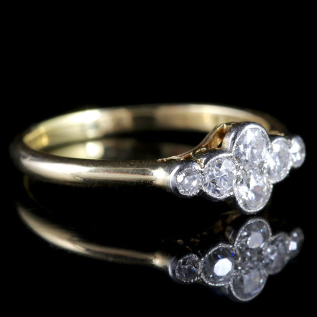 Antique Victorian Diamond Cluster Engagement Ring