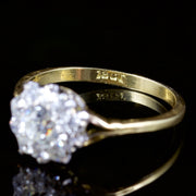 Antique Victorian Diamond Cluster Ring 1.30Ct 18Ct Platinum Circa 1880