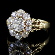 Antique Victorian Diamond Cluster Ring 18Ct Cluster Ring Circa 1880