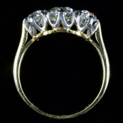 Antique Victorian Diamond Trilogy Ring 18Ct Gold Circa 1900