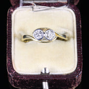 Edwardian style Diamond Twist Ring 18Ct Gold