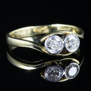 Edwardian style Diamond Twist Ring 18Ct Gold