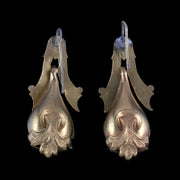 Antique Victorian Drop Earrings 18Ct Gold Pinchbeck Circa 1870