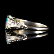 Antique Victorian Emerald Diamond Ring 18Ct Gold Circa 1880