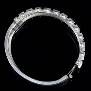 Antique Victorian Engraved Bangle Sterling Silver Circa 1900
