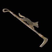 Antique Victorian Fox And Crop Riding Brooch 9Ct Gold Dated 1873