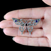 Antique Victorian French Paste Butterfly Brooch Circa 1900