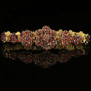 Antique Victorian Garnet Bracelet Circa 1880 Bohemian Garnets