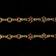 Antique Victorian Garnet Necklace Circa 1880 Bohemian Garnets