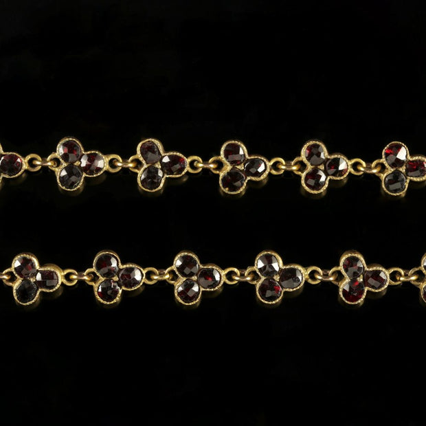 Antique Victorian Garnet Necklace Circa 1880