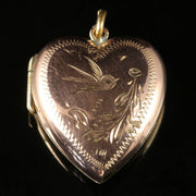 Antique Victorian Gold Heart Locket Circa 1880