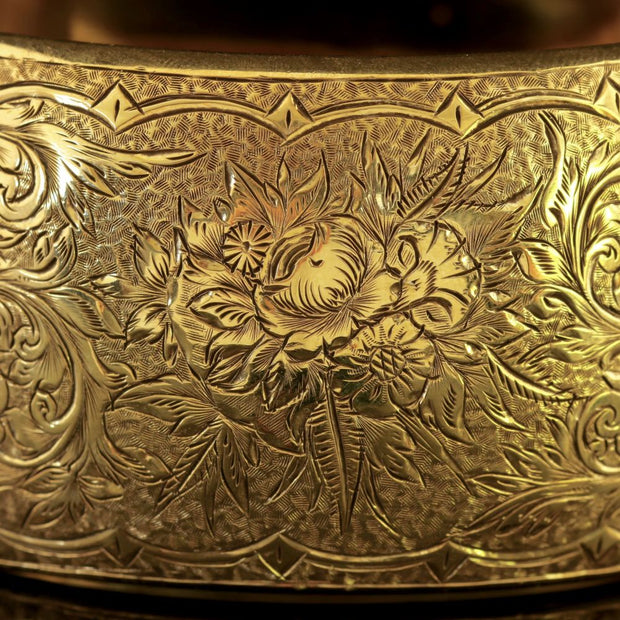 Antique Victorian Gold Silver Bangle Circa 1900