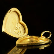 Antique Victorian Heart Locket 18Ct Gold Diamond Ruby Sapphire Circa 1880