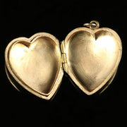 Antique Victorian Heart Locket 9Ct Gold Circa 1900