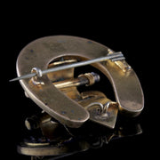 Antique Victorian Horseshoe Brooch Gold Gilt Circa 1900