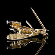 Antique Victorian Insect Brooch 18Ct Gold Diamond Circa 1900
