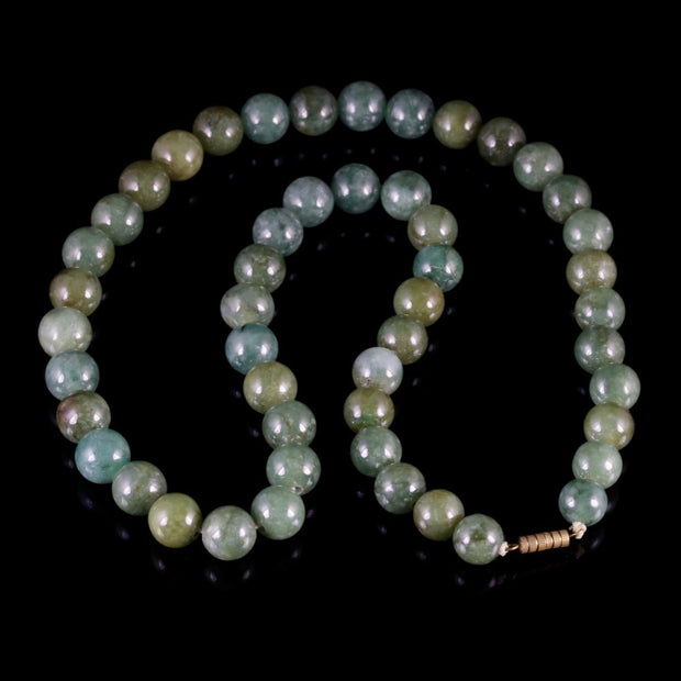 Antique Victorian Jade Necklace Circa 1900