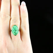 Antique Victorian Jade Ring 18Ct Gold Circa 1880