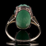 Antique Victorian Jade Ring Spinel 9Ct Gold Circa 1900