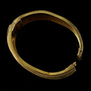 Antique Victorian Large Bangle 18Ct On Silver Circa 1880