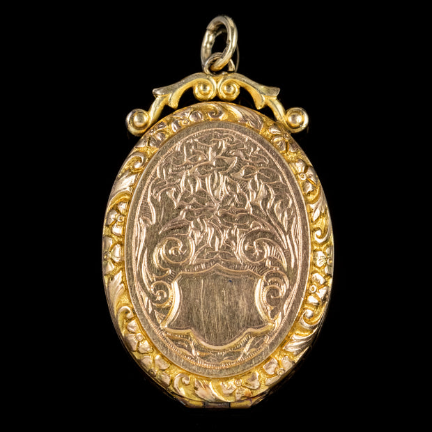 Antique Victorian Locket 9Ct Gold Circa 1900