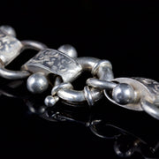 Antique Victorian Locket Collar Silver Circa 1880