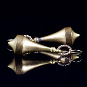 Antique Victorian Gold Gilt Drop Earrings