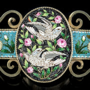 Antique Victorian Micro Mosaic Dove Brooch Circa 1860