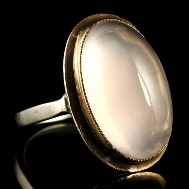 Antique Victorian Moonstone Gold Ring Circa 1900