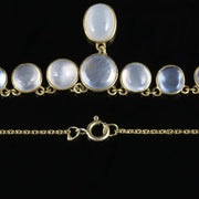 Antique Victorian Moonstone Necklace Circa 1880 18Ct Gold