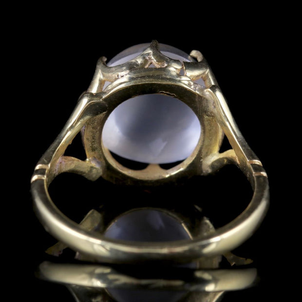 Antique Victorian Moonstone Ring 18Ct Gold Circa 1900