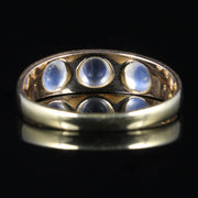 Antique Victorian Moonstone Trilogy Ring 18Ct Gold Circa 1880