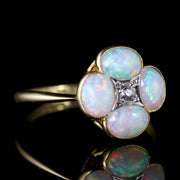 Antique Victorian Opal Diamond Ring 18Ct Platinum Circa 1880