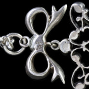 Antique Victorian Paste Pendant Necklace Silver