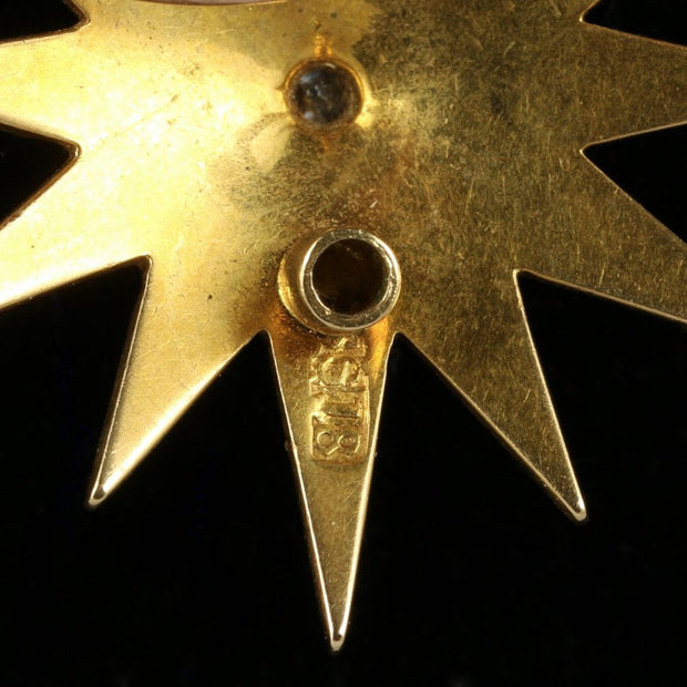 Antique Victorian Pearl Diamond Necklace 18Ct Gold