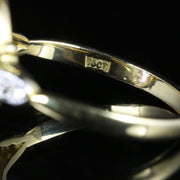 Antique Victorian Pink Sapphire Diamond Ring 18Ct Gold