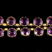 Antique Victorian Purple Paste Necklace Circa 1860
