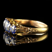 Antique Victorian Sapphire Five Stone Ring 18Ct Gold