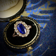 Antique Victorian Sapphire Ring 9Ct Gold Circa 1880