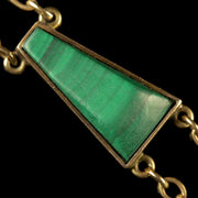 Antique Victorian Scottish Gold Malachite Bracelet Circa 1880