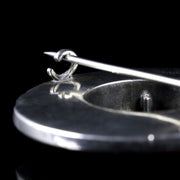 Antique Victorian Scottish Agate Brooch Silver Circa 1860