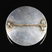 Antique Victorian Scottish Brooch Agate Silver Circa 1860