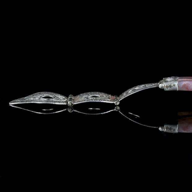 Antique Victorian Scottish Buckle Bracelet Silver Circa 1860