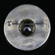 Scottish Citrine Brooch Silver Circa 1960