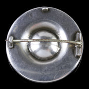 Antique Victorian Scottish Silver Thistle Citrine Brooch Circa 1890